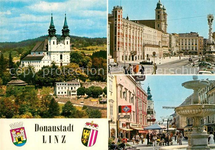 Linz Donau Poestlingberg Basilika Hauptplatz Pestsaeule Taubenmarkt Fussgaengerz