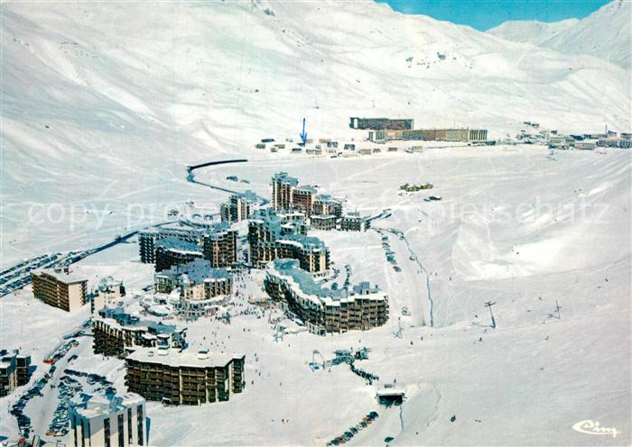Tignes Station du Lac de Tignes Val Claret vue aerienne