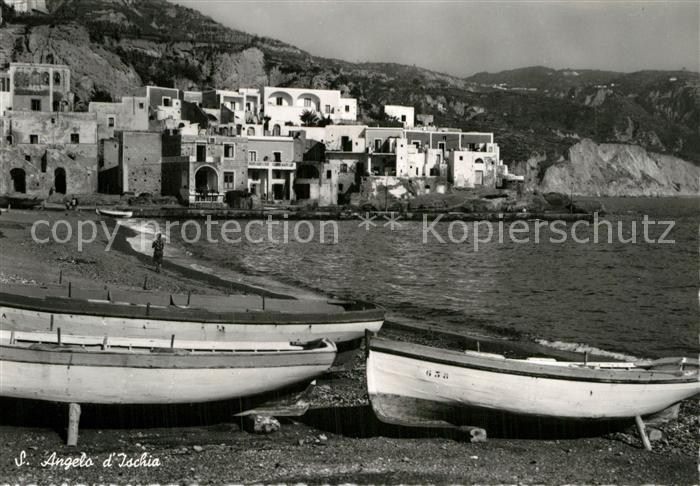 Sant Angelo Ischia Strand Boot Kueste
