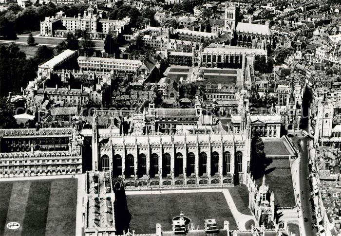 Cambridge Cambridgeshire Great Court of Kings College aerial view