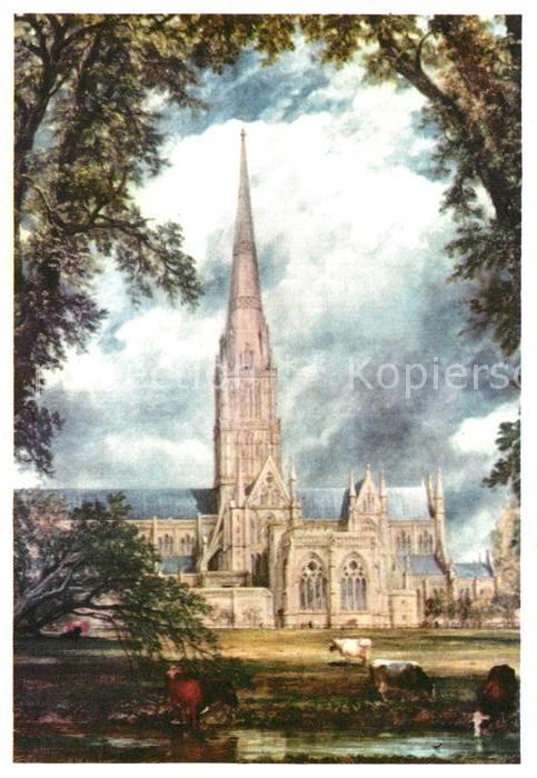 Salisbury Wiltshire Cathedral Kathedrale Kuenstlerkarte