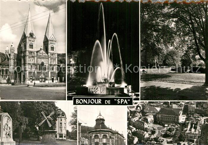Spa Liege Kirche Fontaene Park Muehle Fliegeraufnahme