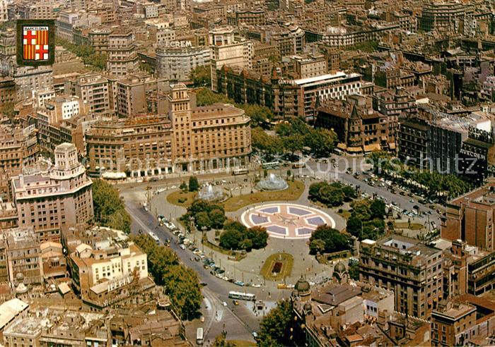 Barcelona Cataluna Plaza Cataluna vista aerea