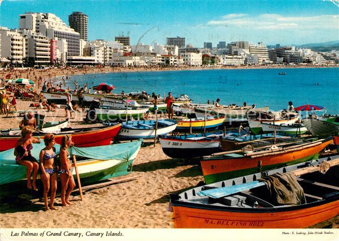 Las Palmas Gran Canaria Strand Fischerboote