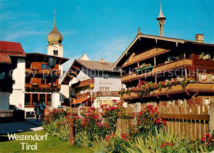 Westendorf Tirol Ortsmotiv mit Kirchturm