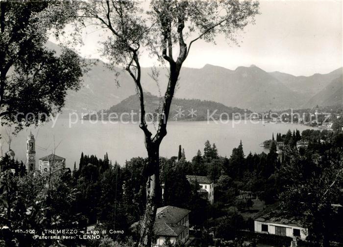 Tremezzo Lago di Como Panorama verso Lenno