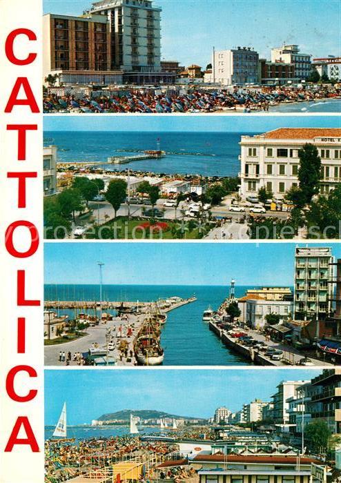 Cattolica Rimini Strand Hotels Hafen Promenade