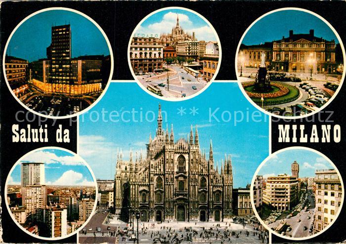 Milano Teilansichten Gebaeude Platz Kathedrale