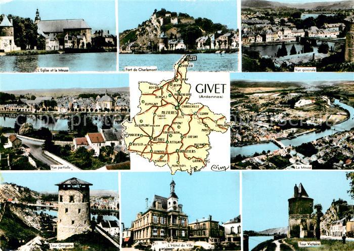 Givet Ardennes et environs Carte