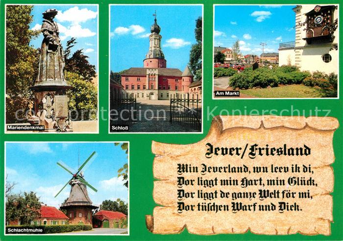 Jever Schloss Markt Mariendenkmal Schlachtmuehle