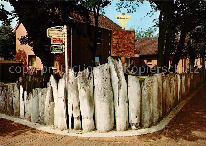 BORKUM Nordseebad Niedersachsen Wal-Kinnladen