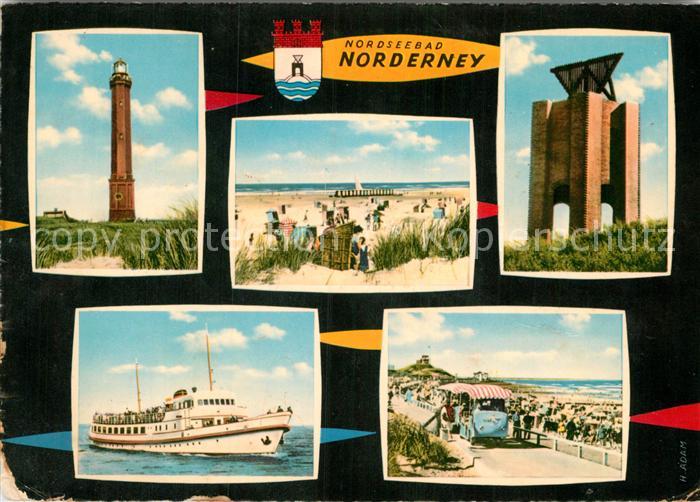 Norderney Nordseebad Leuchtturm Strand Dampfer