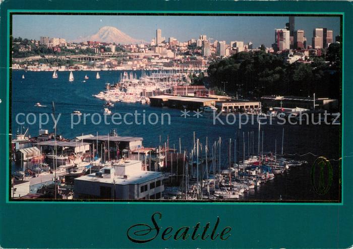 Seattle Lake Union Mt. Rainier