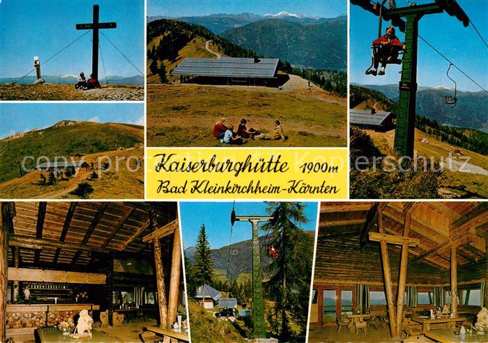 Bad Kleinkirchheim Kaernten Kaiserburghuette Woellanernock-Gipfelkreuz Sesselbah