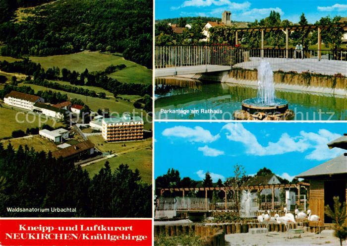 Neukirchen Knuellgebirge Fliegeraufnahme Waldsanatorium Urbachtal Parkanlage am