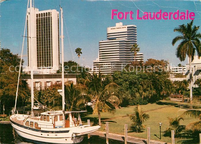 Fort Lauderdale Skyline with New River Segelboot
