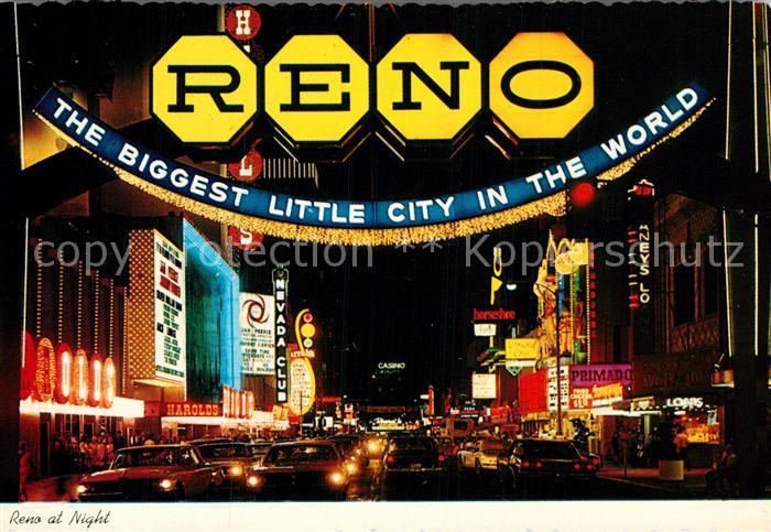 Reno Nevada at Night biggest little city in the World