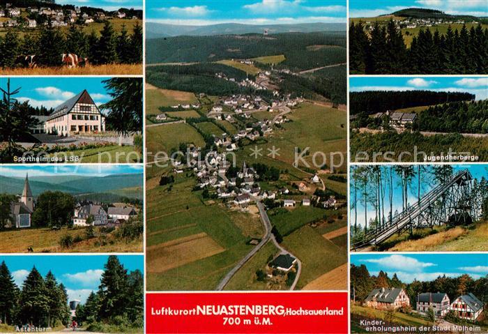 Neuastenberg Fliegeraufnahme Jugendherberge Astenturm Sportheim Sprungschanze