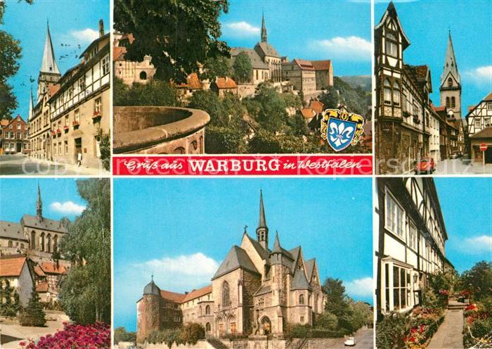 Warburg Westfalen Kirchenpartie Fachwerk