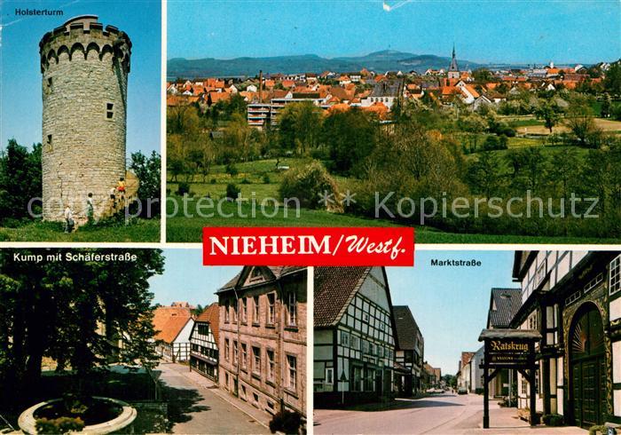 Nieheim Holsterturm Marktstrasse Kump mit Schaeferstrasse