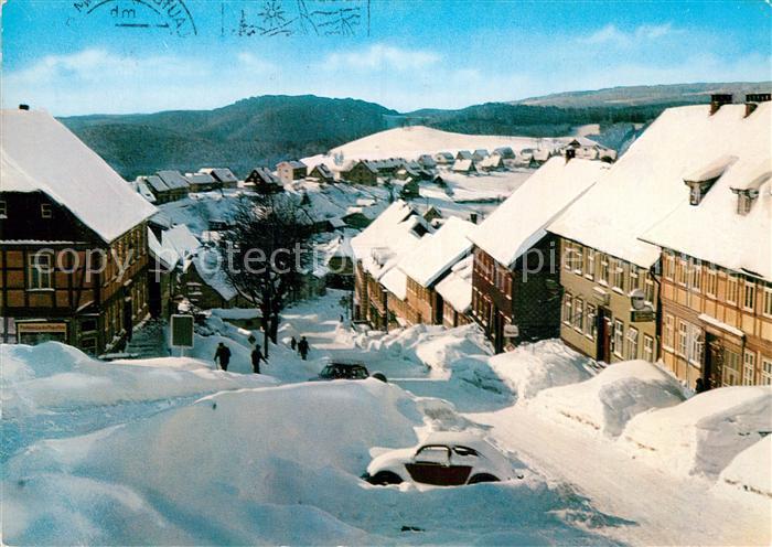 St Andreasberg Harz Breite Strasse im Winter