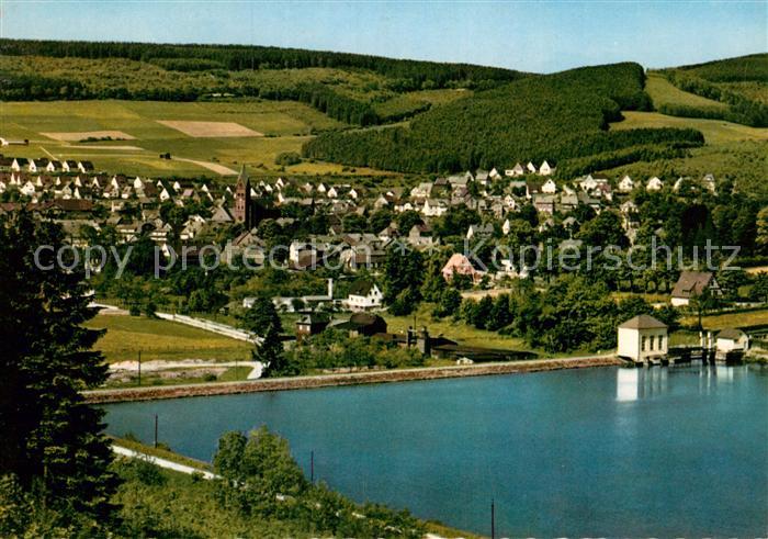 Olsberg Sauerland Fliegeraufnahme Partie am Wasser