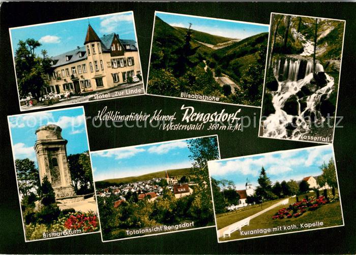 Rengsdorf Hotel Zur Linde Elisabethoehe Wasserfall Bismarckturm Kuranlagen