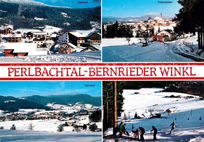 Bernried Niederbayern Perlbachtal Edenstetten Boebrach Skilift Kalteck