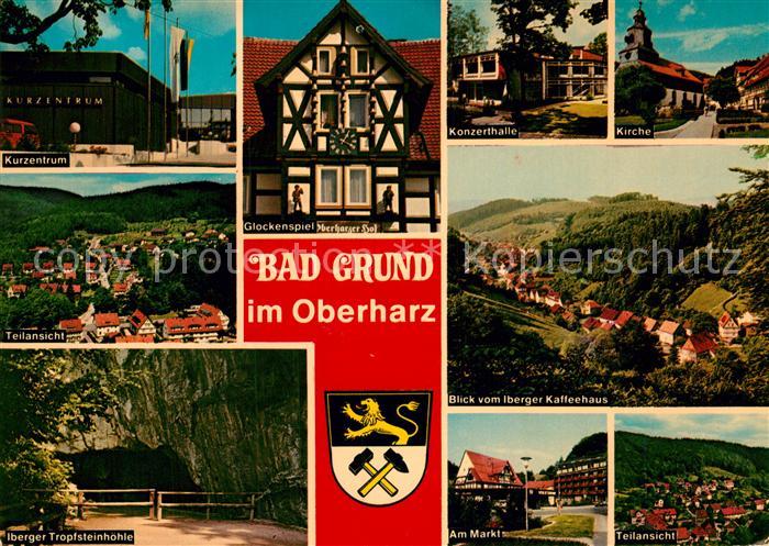 Bad Grund Kurzentrum Konzerthalle Kirche Iberger-Kaffeehaus Tropfsteinhoehle