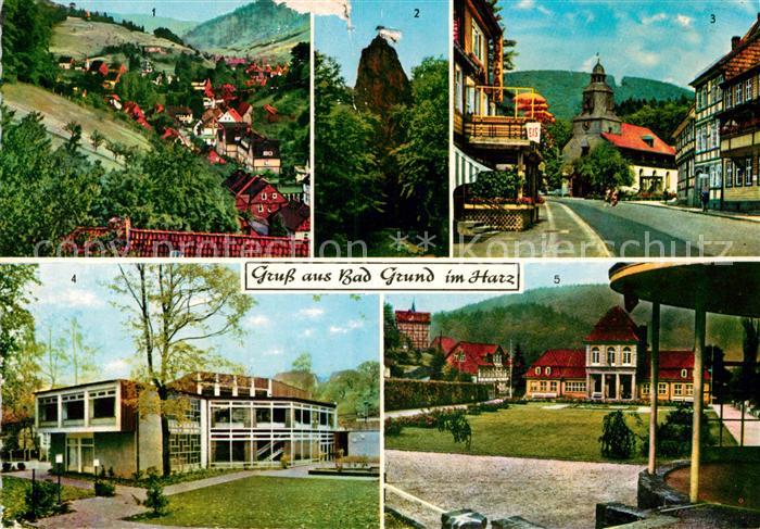 Bad Grund Huebichenstein Osteroder-Strasse Kurgebaeude Kurpark