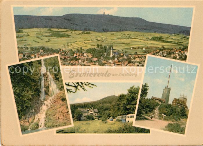 Brotterode Fliegeraufnahme Inselsberg Sendeturm Trusetaler-Wasserfall Hotel-Gren