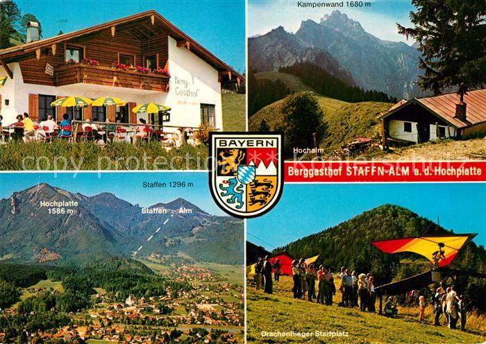 Marquartstein Berggasthof Staffn-Alm Hochalm Staffen Drachenflieger