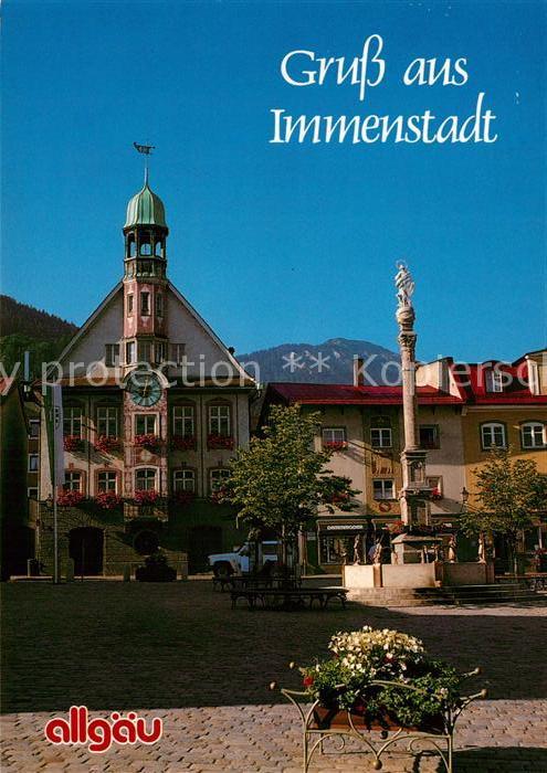Immenstadt Allgaeu Stadtzentrum Brunnen