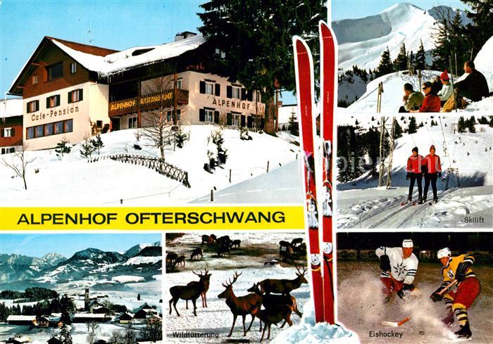 Ofterschwang Alpenhof Cafe Hotel Pension Wild Eishockey Schlepplift