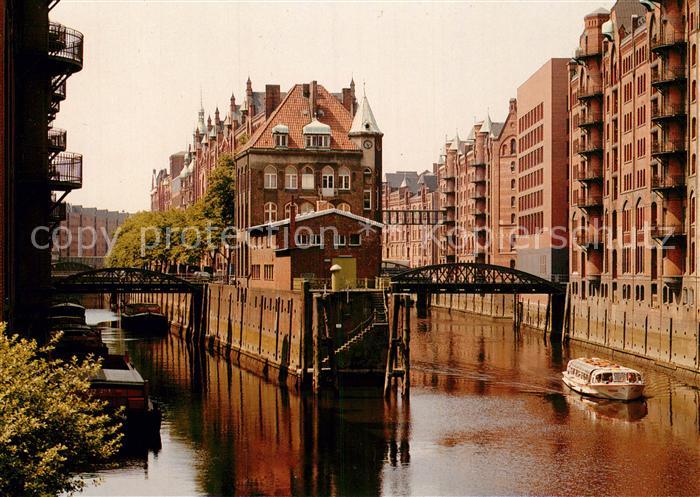 HAMBURG  CITY Wandrahms- und Hollaendischbrookfleet in der Speicherstadt