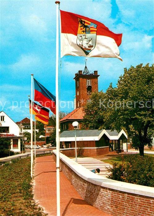 Brake Unterweser Park Kirche Fahnen