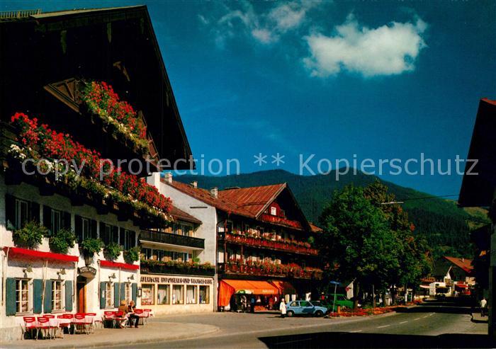 Oberammergau Dorfstrasse gegen Aufacker