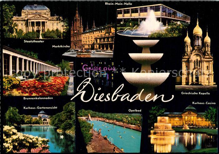 Wiesbaden Staatstheater Griechische Kapelle Kurhaus-Casino Rhein-Main-Halle Opel