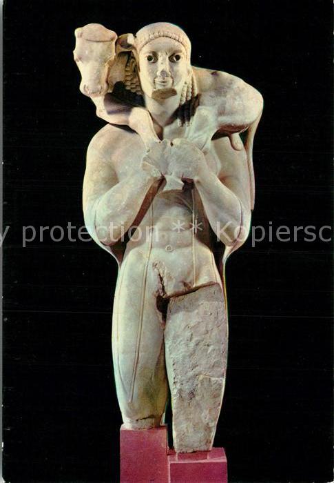Skulpturen Athen Acropolis-Museum Der Kalbtraeger