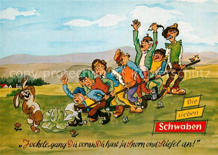 Vermenschlicht Hase Die sieben Schwaben