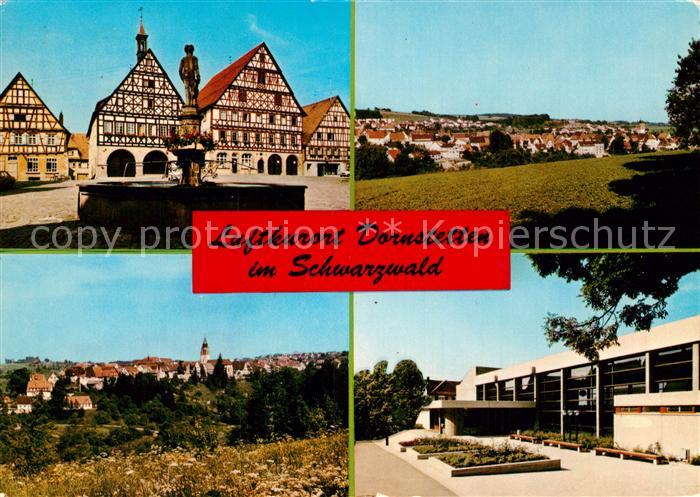 Dornstetten Wuerttemberg Markt Brunnen Panorama Kurhaus