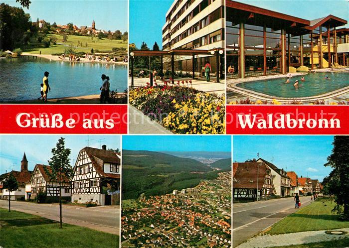 Waldbronn Albtal Freibad Kurhaus Fachwerkhaeuser Fliegeraufnahme