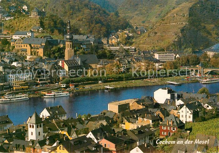 Cochem Mosel Teilansicht Kirche