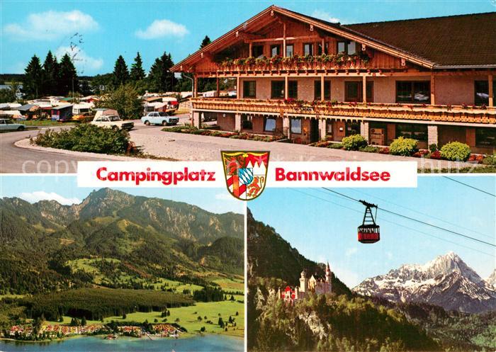 Schwangau Campingplatz Bannwaldsee Panorama Seilbahn