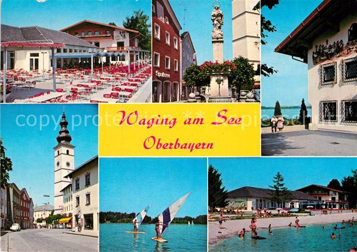 Waging See Restaurant Terrasse Denkmal Kirche Surfer Strand