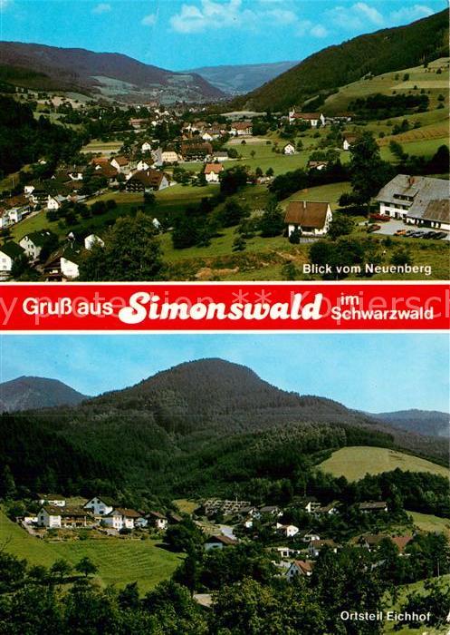 Simonswald Blick vom Neuenberg Ortsteil Eichhof