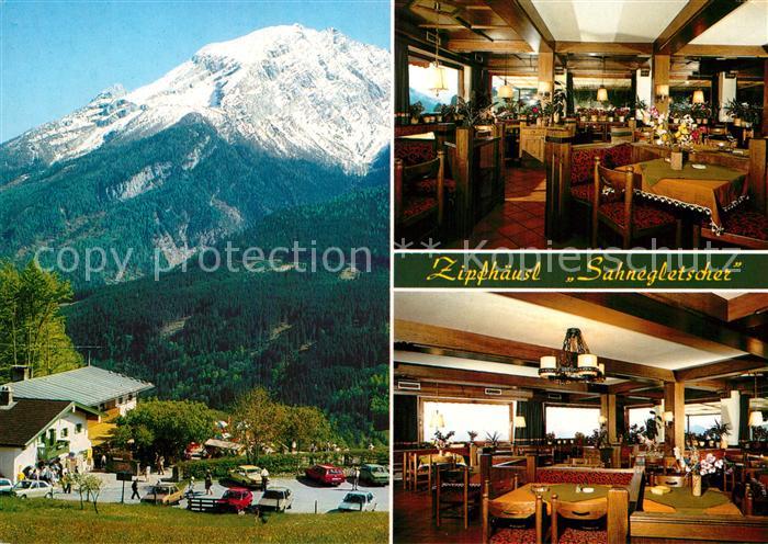 Ramsau Berchtesgaden Berggasthof Zipfhaeusl mit Watzmann Gastraeume