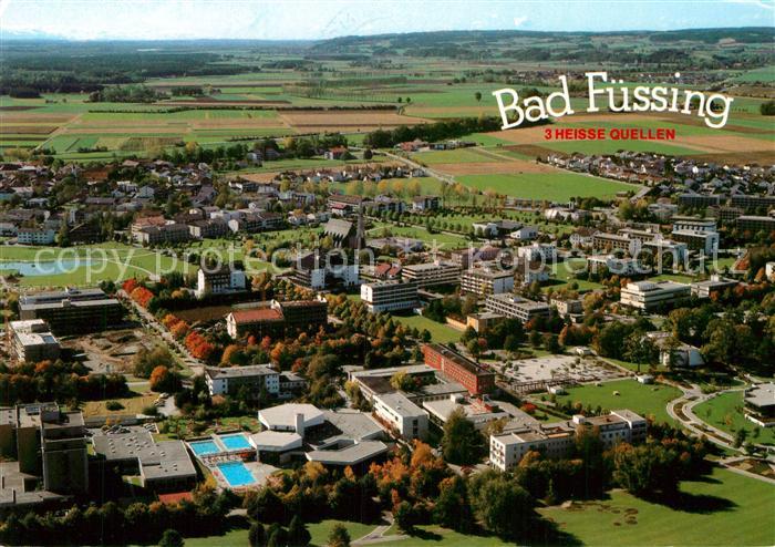 Bad Fuessing Fliegeraufnahme mit Kurmittelhaus Kurpark Freizeitpark