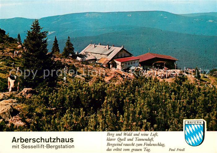 Grosser Arber Arberschutzhaus mit Sessellift Bergstation