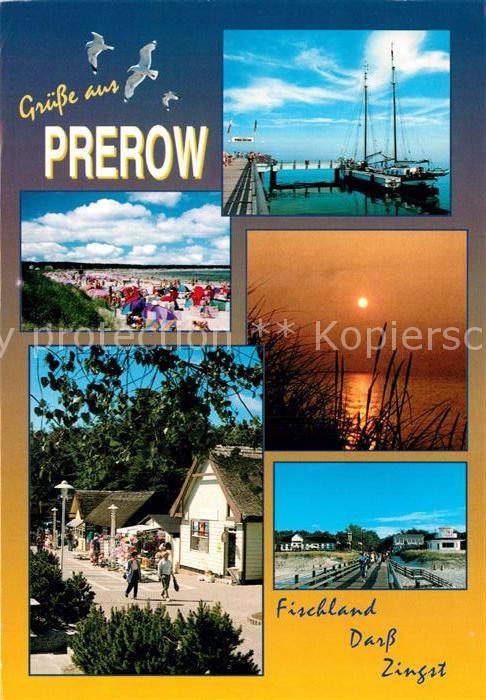 Prerow Ostseebad Strand Seebruecke Stimmungsbild